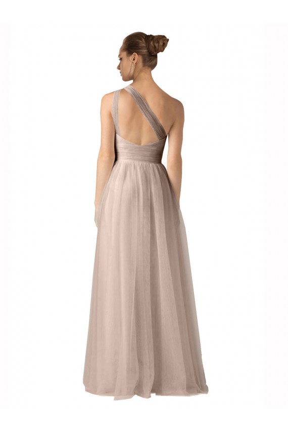 Trapèze Bretelles spaghetti Tulle Longue Robes demoiselle d'honneur
