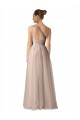 Trapèze Bretelles spaghetti Tulle Longue Robes demoiselle d'honneur