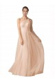 Trapèze Bretelles spaghetti Tulle Longue Robes demoiselle d'honneur