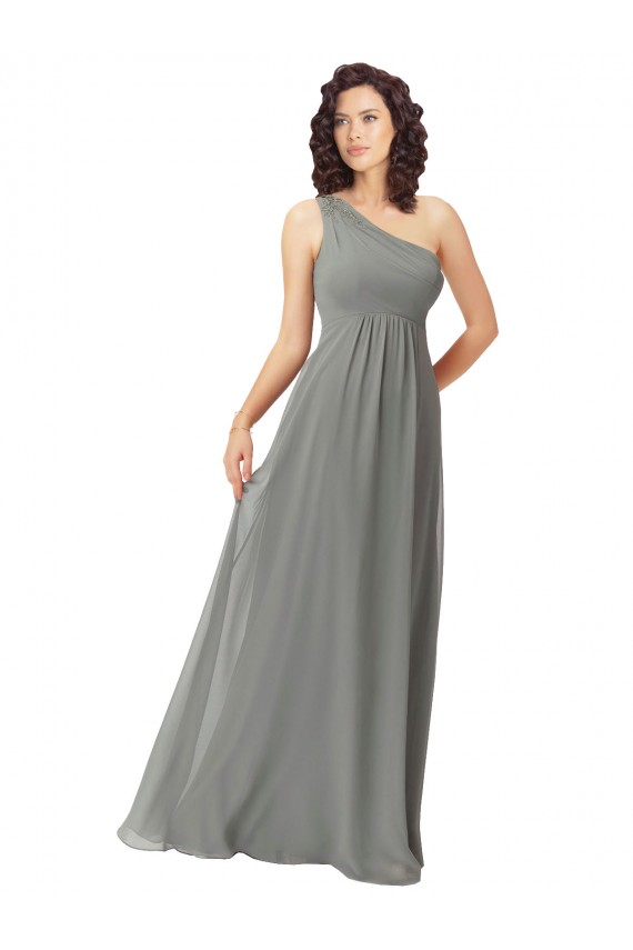 Trapèze Mousseline Longue Robes demoiselle d'honneur