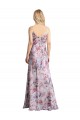 Trapèze Satiné Stretch Floral Longue Formelles Robes demoiselle d'honneur / Robes de soirée