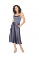 Trapèze Scoop midi Satiné Soyeux Courte Robes demoiselle d'honneur / Robes de bal / Robes de cocktail