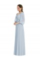Trapèze Épaule Dénudée Mousseline Longue Formelles Robes demoiselle d'honneur / Robes de soirée