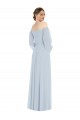 Trapèze Épaule Dénudée Mousseline Longue Formelles Robes demoiselle d'honneur / Robes de soirée