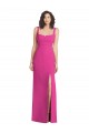 Trompette Col Carré Crêpe Stretch Longue Robes demoiselle d'honneur / Robes de bal