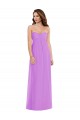 Violet Trapèze Mousseline Longue Robes demoiselle d'honneur